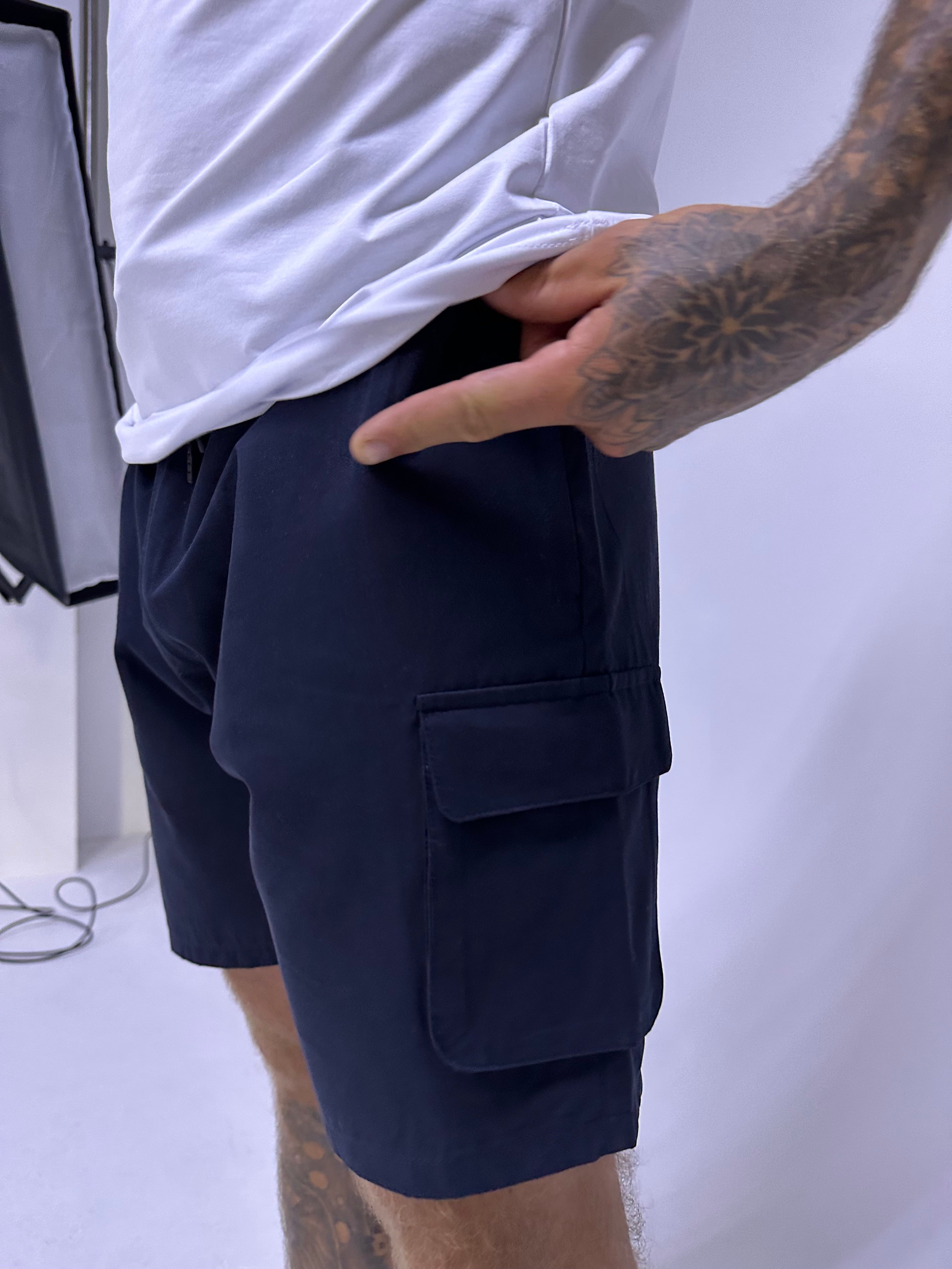 DARK NAVY COMBAT SHORTS