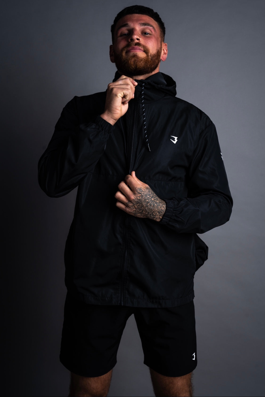 Black B Windbreaker